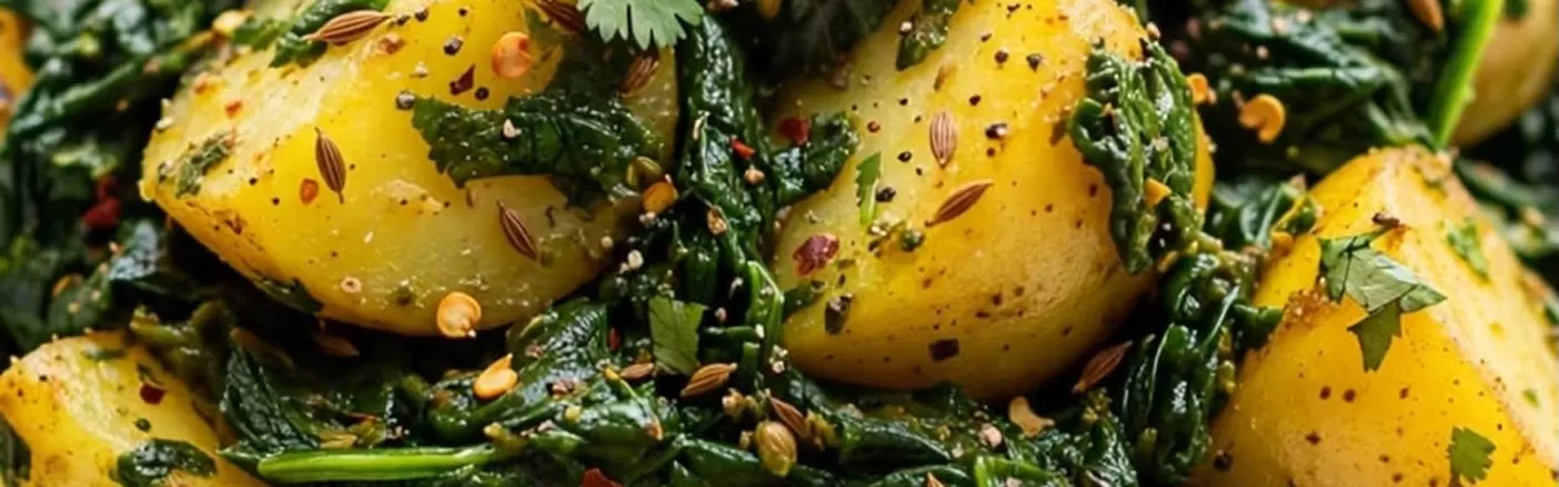 Spinach and potatoes
